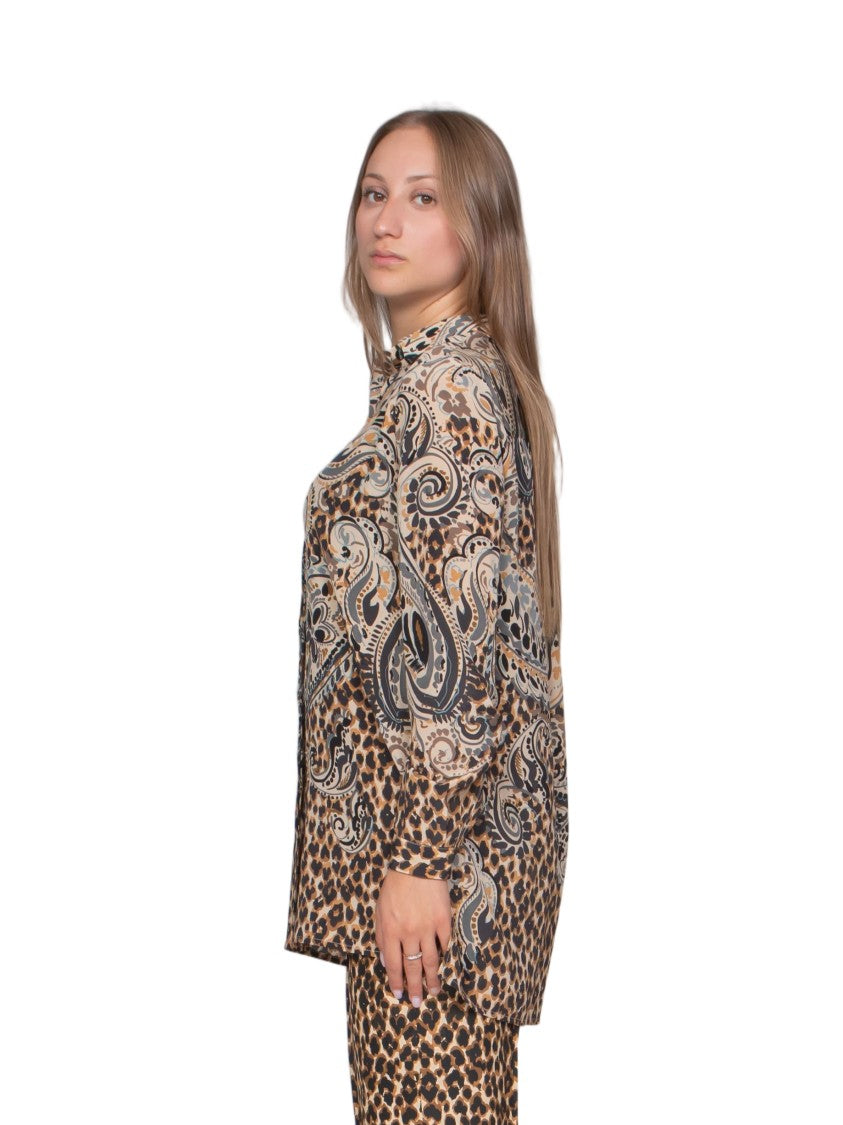 Etro Loose-Fitting Mixed Print Shirt