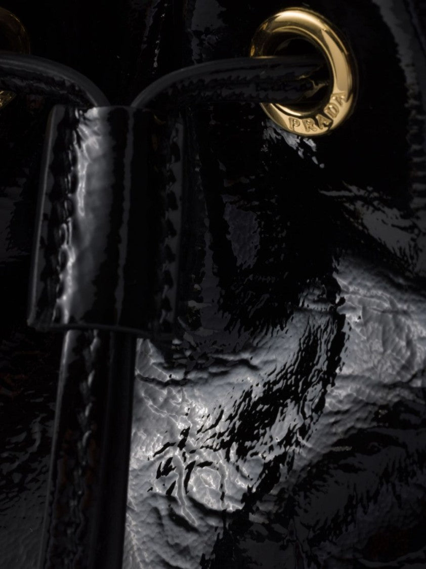 Prada Duet Naplak Patent Bucket Bag