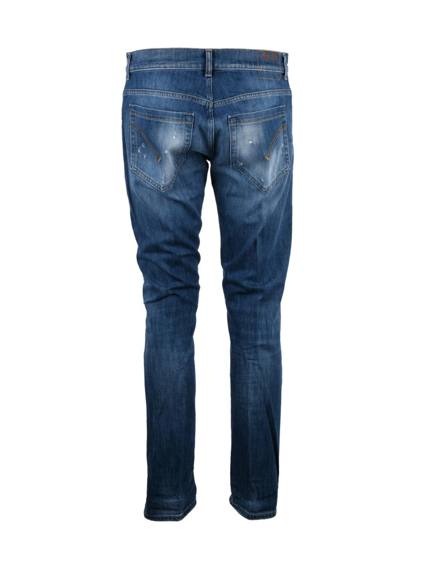 Dondup Blue George Distressed Skinny-Leg Jeans