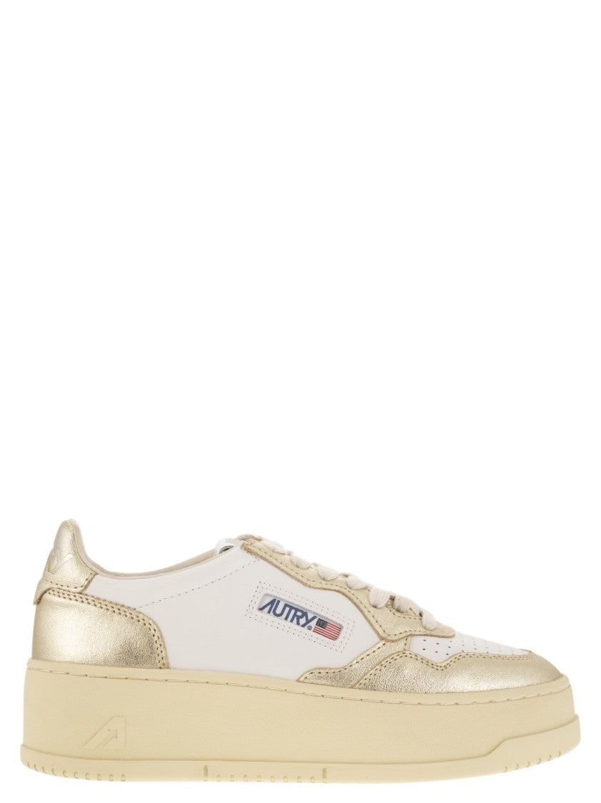 Autry Medalist Platform - Leather Trainers