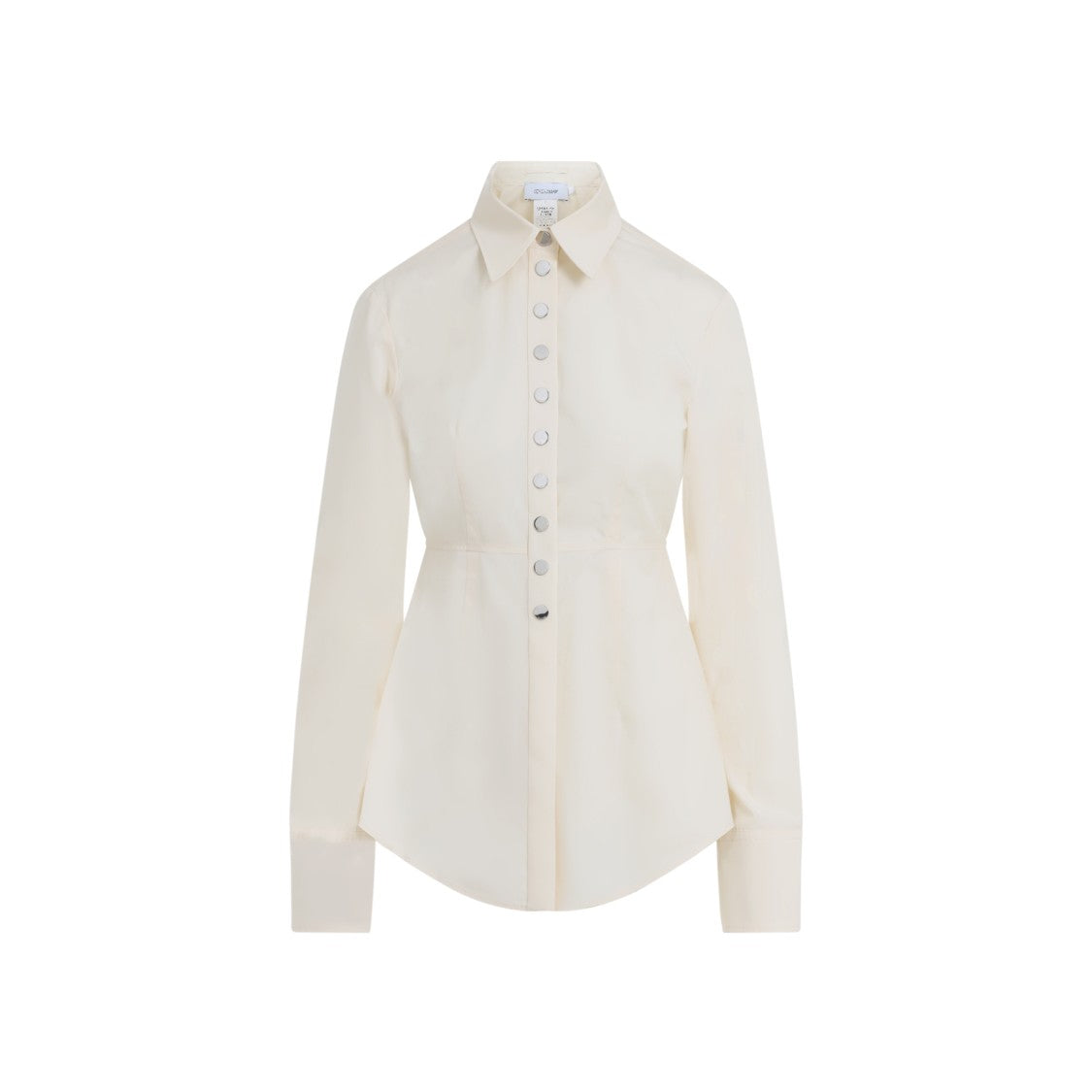 Sportmax Pointed Collar Butter White Cotton Azoto Shirt