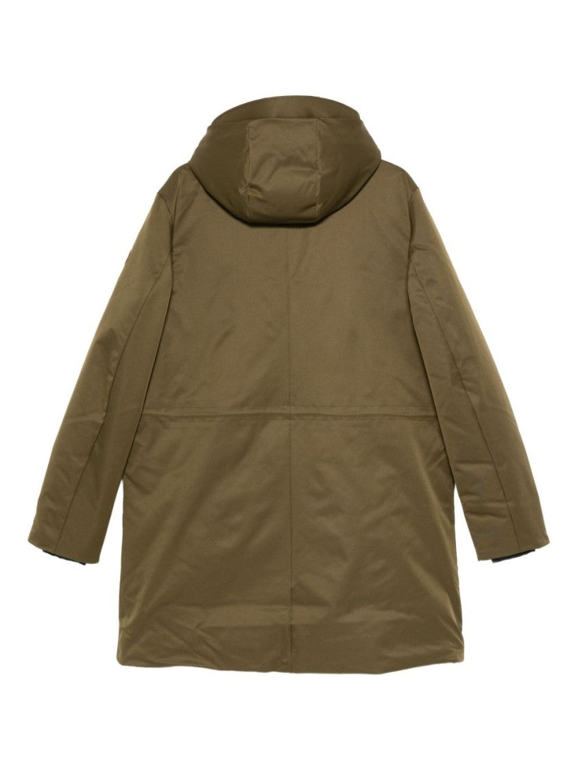 Save The Duck Lightweight Green Parka With Concealed Placket