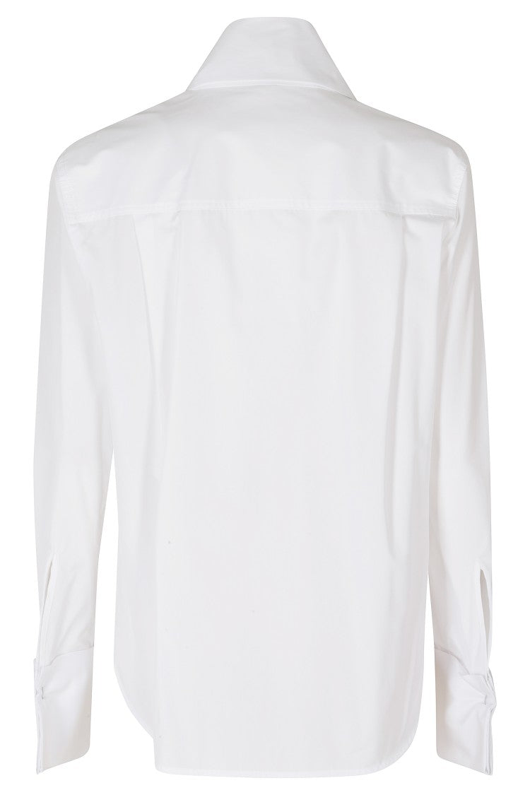 Tela White Cotton Linen Button-Down Shirt