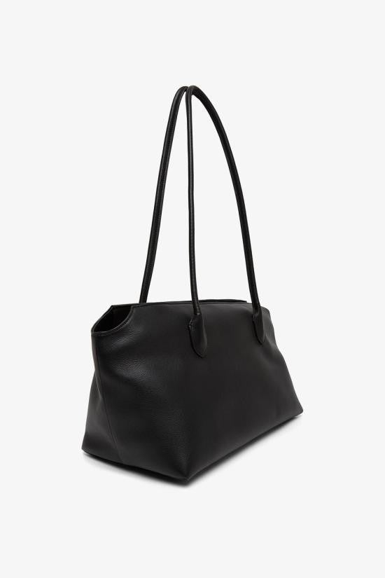 The Row Rectangular Black Calf Leather Shoulder Bag