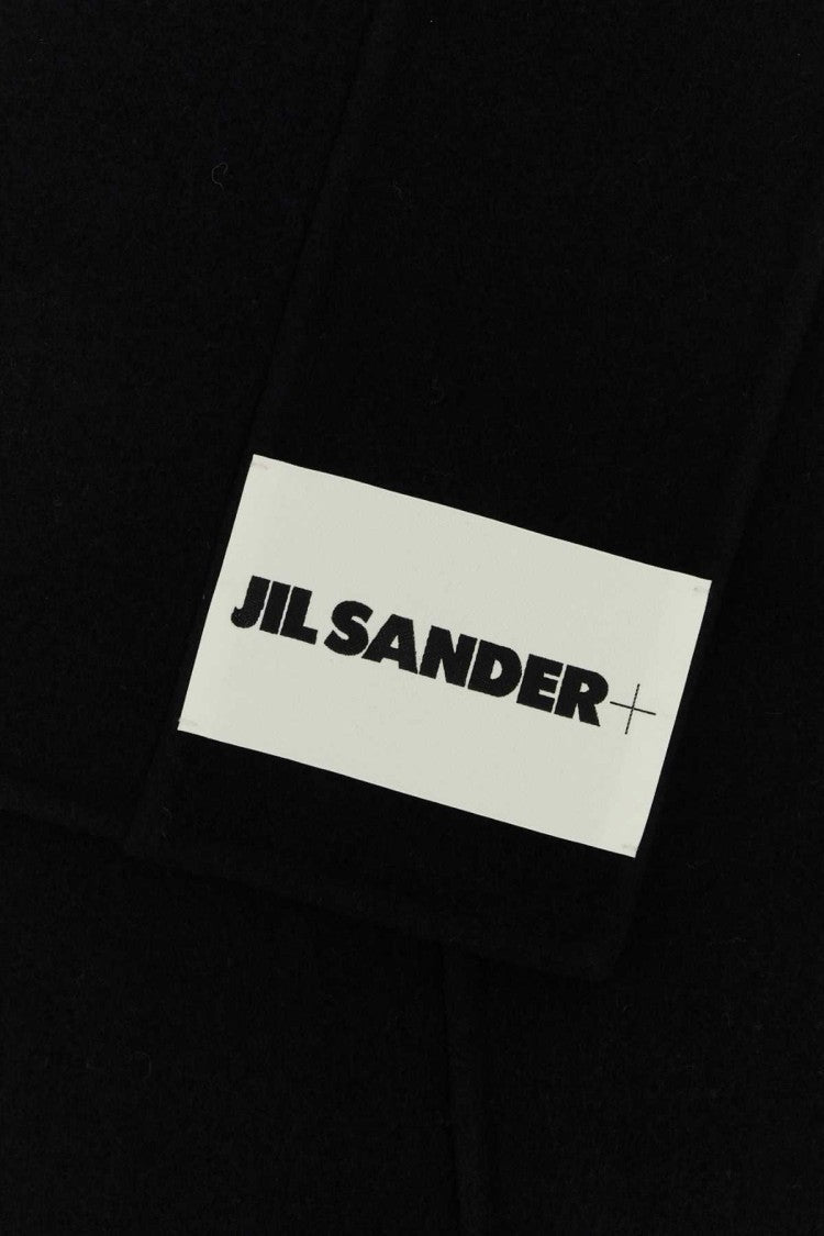 Jil Sander Black Wool Scarf