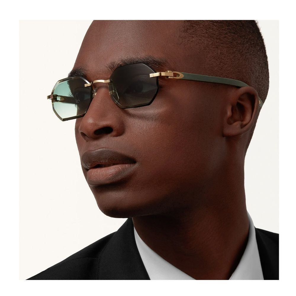 Cartier Ct0439s Décor C Allongé De Rimless Geometric Sunglasses