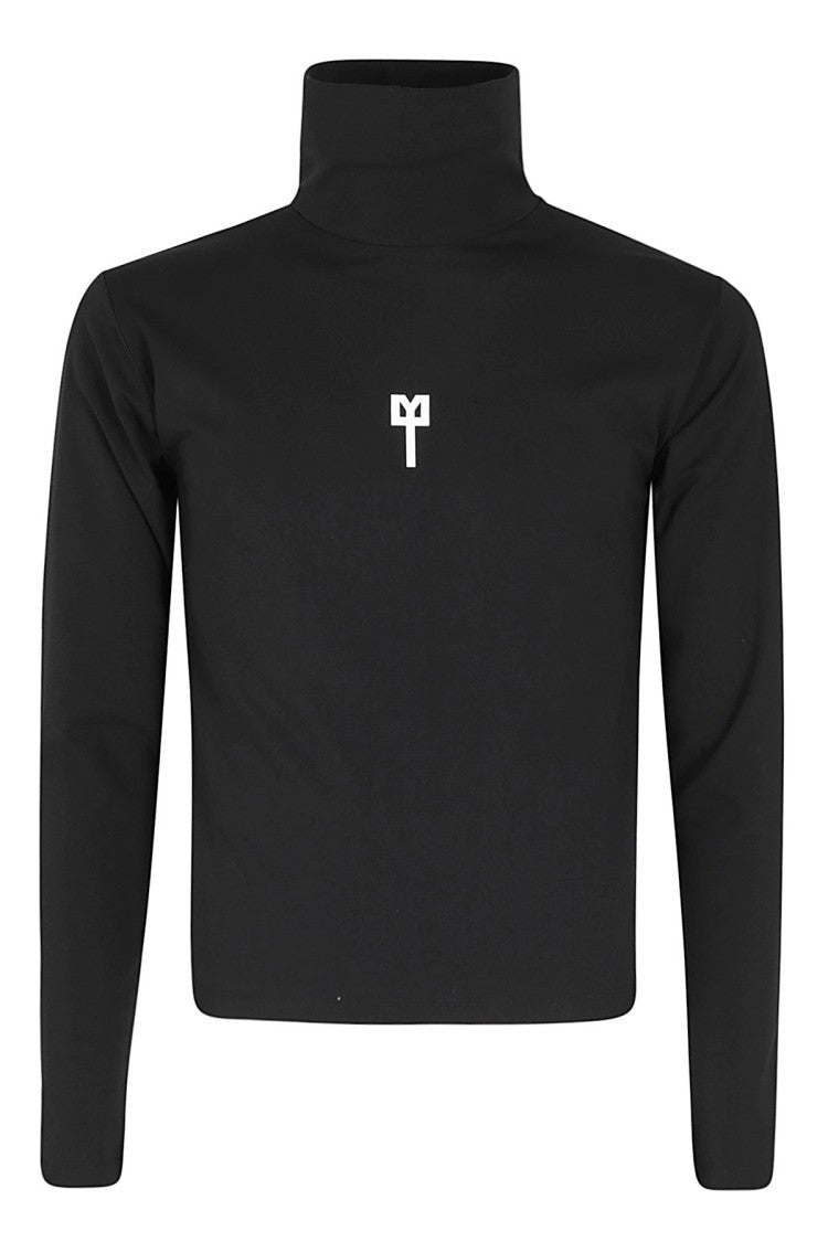 Liberal Youth Ministry Black Turtleneck Long Sleeve Top With Printed Logo