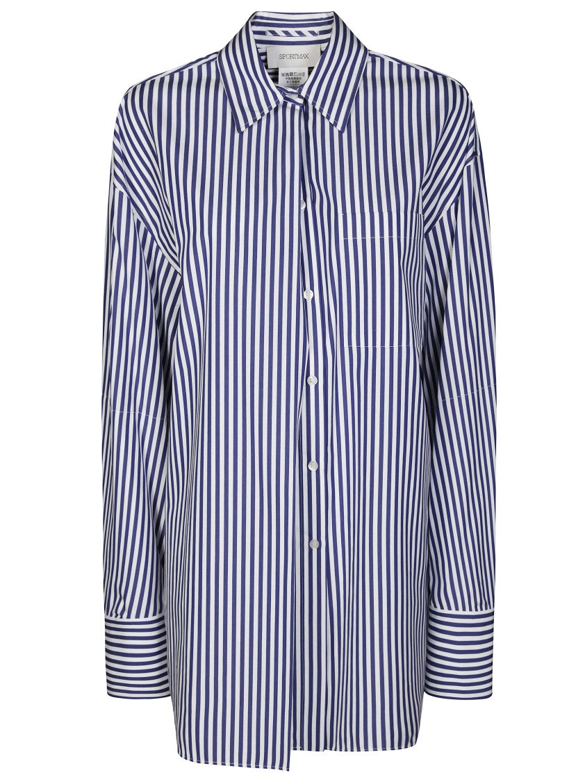Sportmax Classic Striped Long-Sleeve Shirt With Button-Down Front