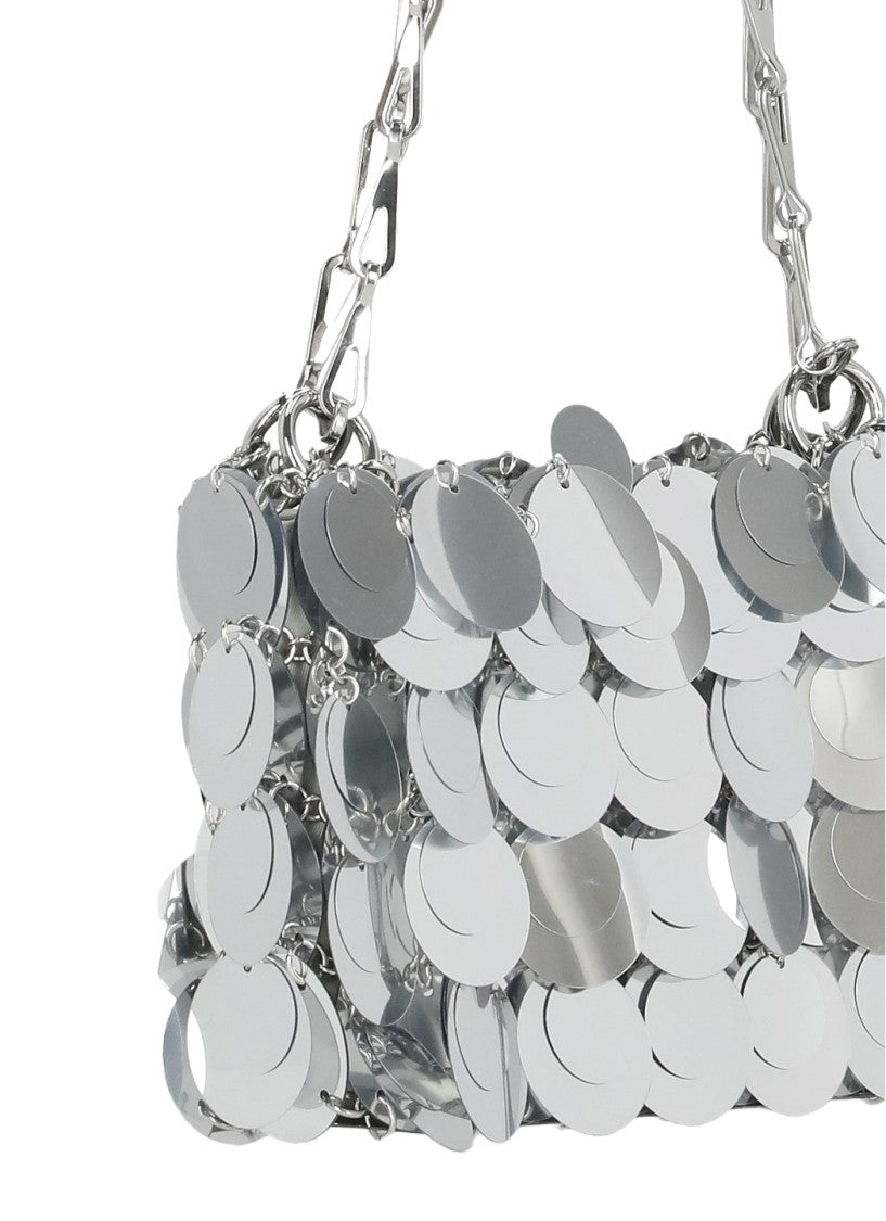 Rabanne Sparkle Nano Bag With Chain Shoulder Strap And Magnetic Fastening
