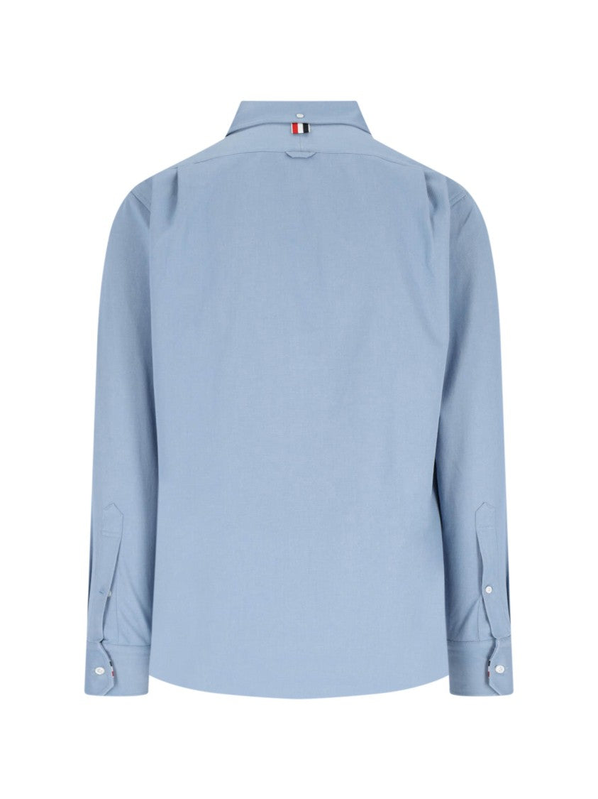 Thom Browne Denim Shirt Logo – Light Blue