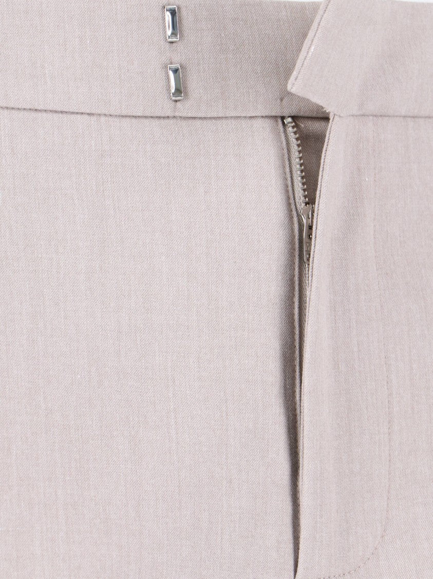 Represent Beige Tailored Pants With Medium Waist