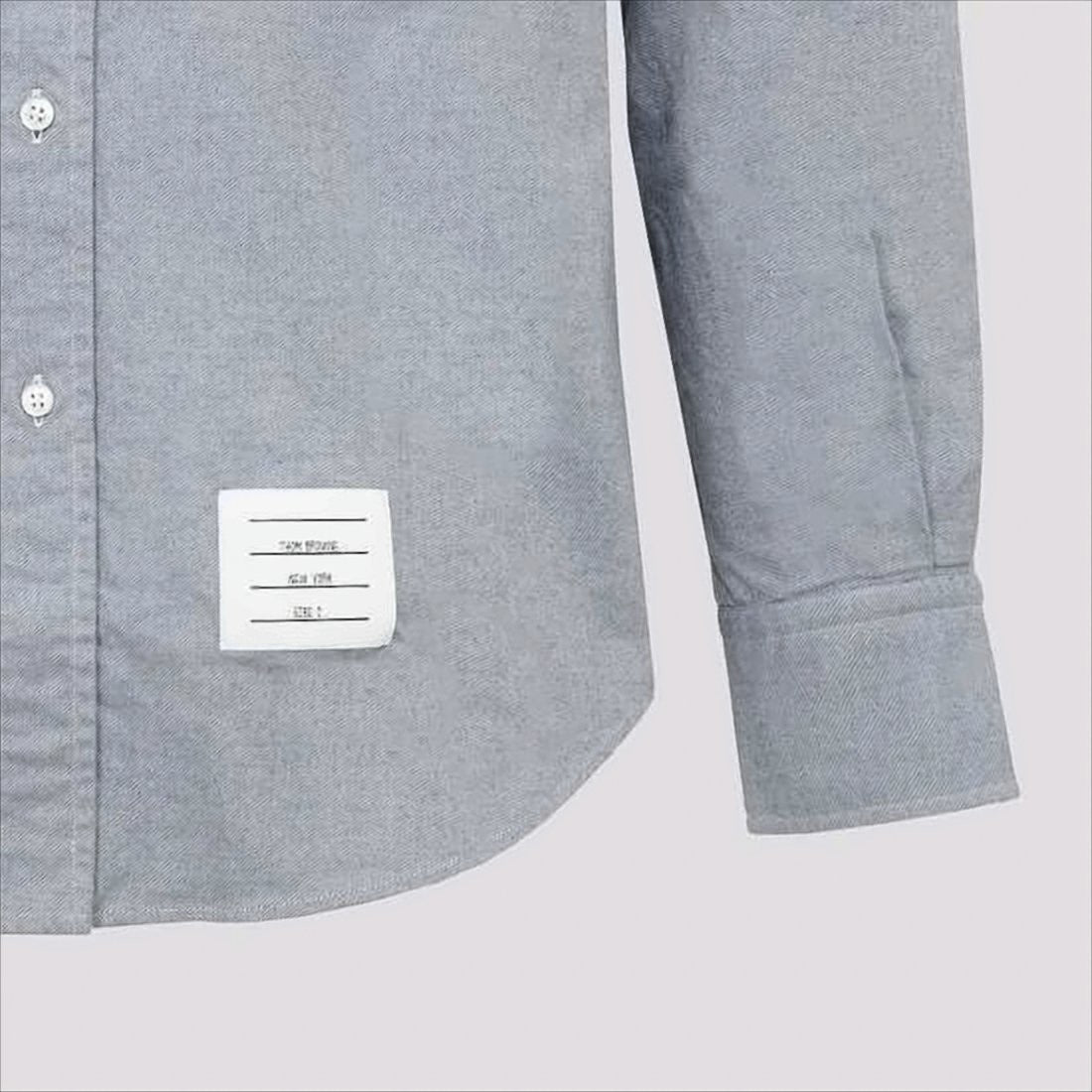 Thom Browne Long-Sleeve Shirt With Classic Collar And Striped Detailing