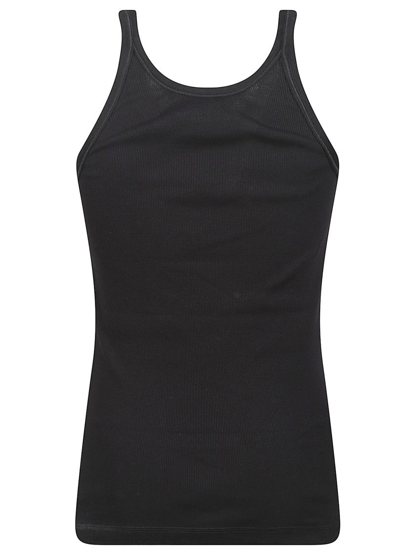 Dolce & Gabbana Fitted Ribbed Tank Top With Scoop Neckline