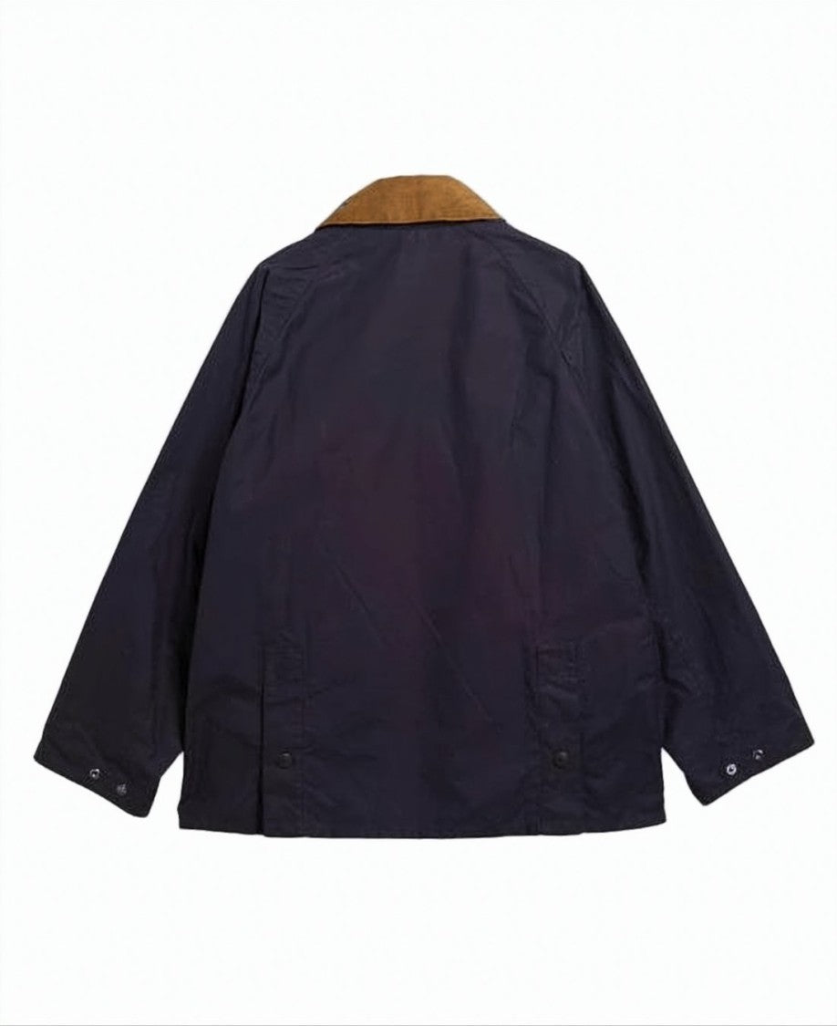 Barbour Classic Black Jacket With Corduroy Collar