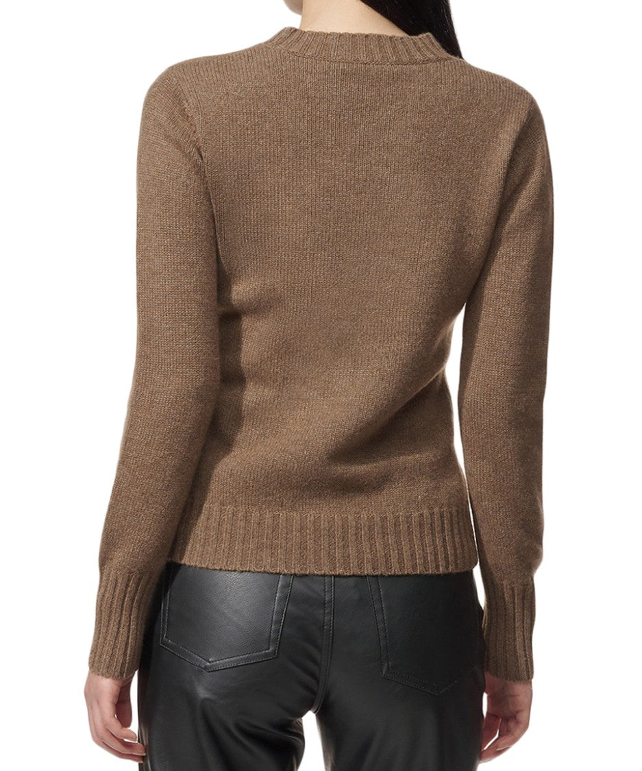 Max Mara Relaxed Cashmere Knit Sweater With Ribbed Trim
