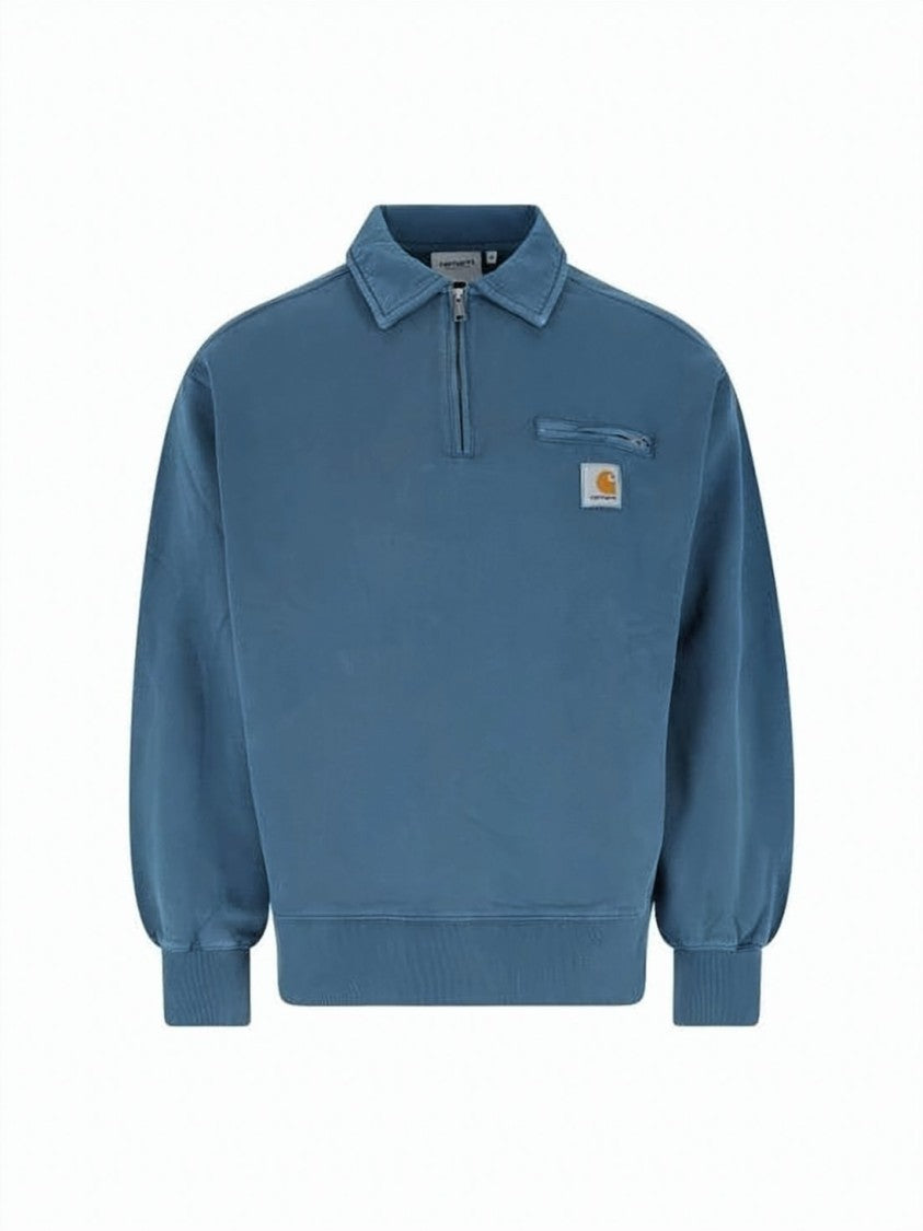 Carhartt Wip Half-Zip Detroit Sweatshirt With Classic Collar And Functional Pocket