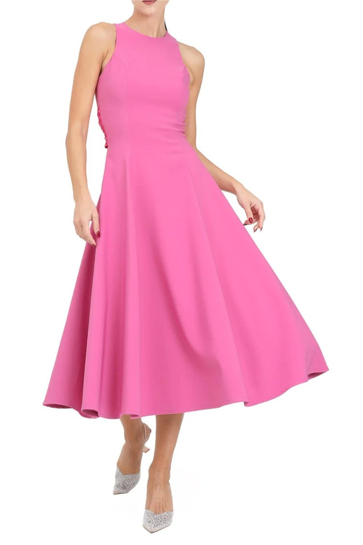 Santas* Pink High-Neck Flared Dress