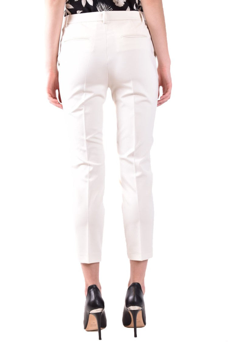 Pinko Cropped Slim-Fit Tailored Pants Mid-Rise Waist