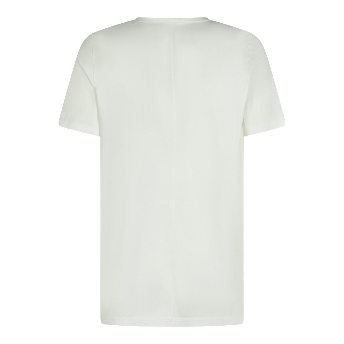 Drkshdw By Rick Owens White Cotton T-Shirt With Photographic Print And Crew Neck Design