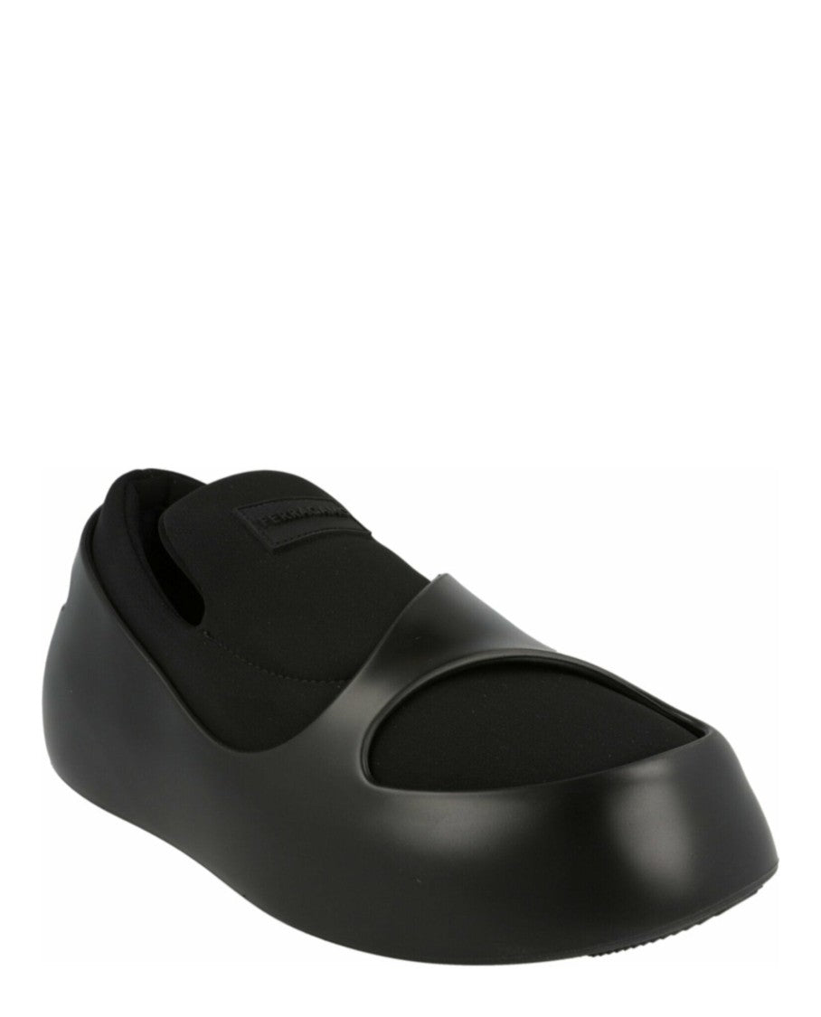 Ferragamo Lunar Paneled Slip-On Sneakers
