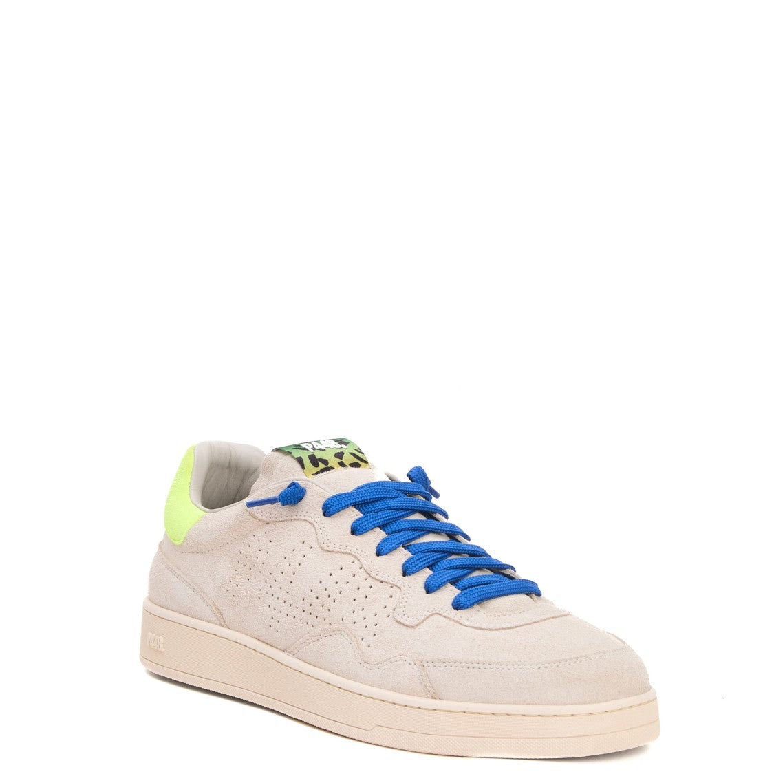P448 Camoscio Beige E Bluette Sneakers