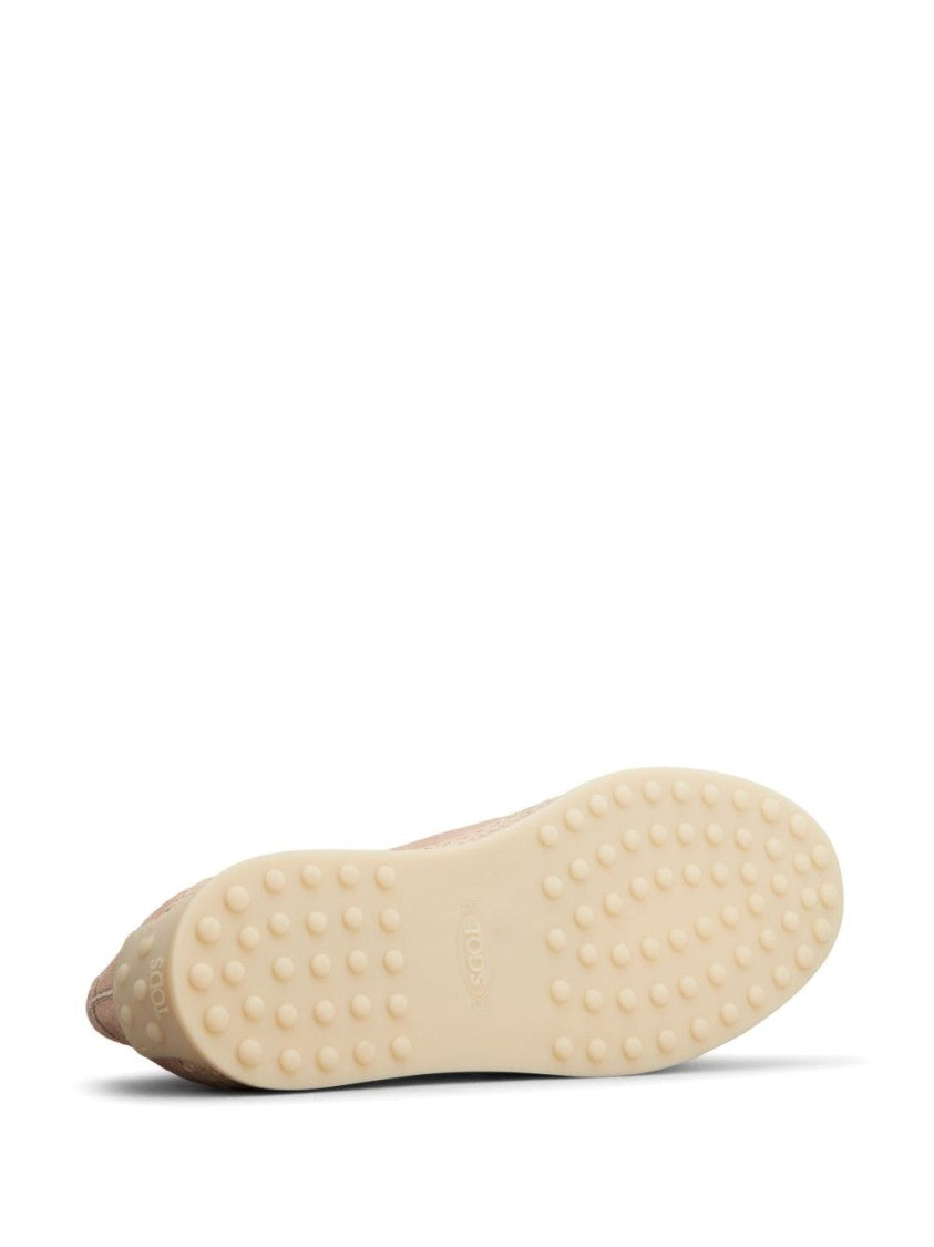 Tod's Suede Slip-On Flat Shoes With Textured Sole