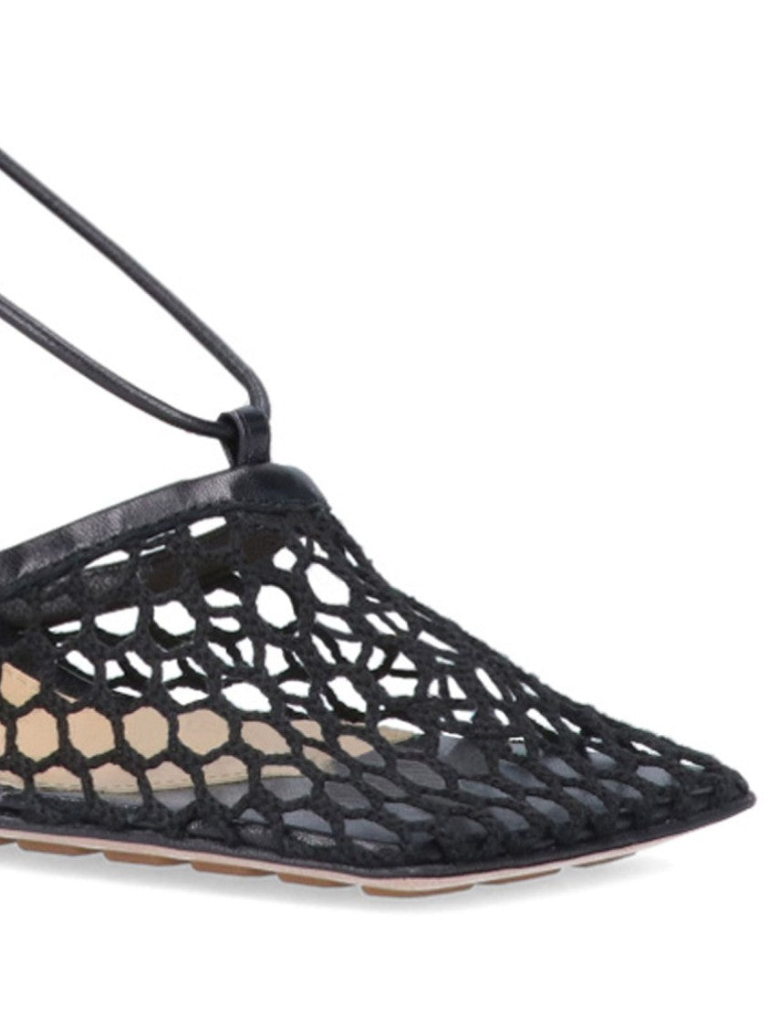 Bottega Veneta Perforated Leather Stiletto Shoes With Ankle Strap