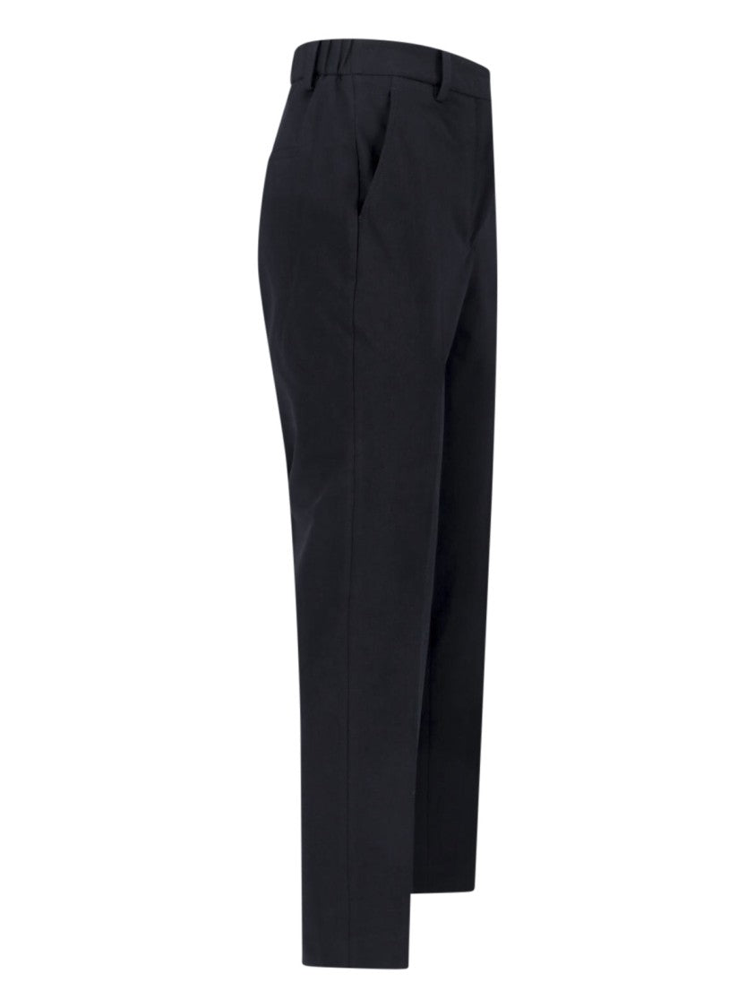 Incotex Silk Blend Trousers – Black
