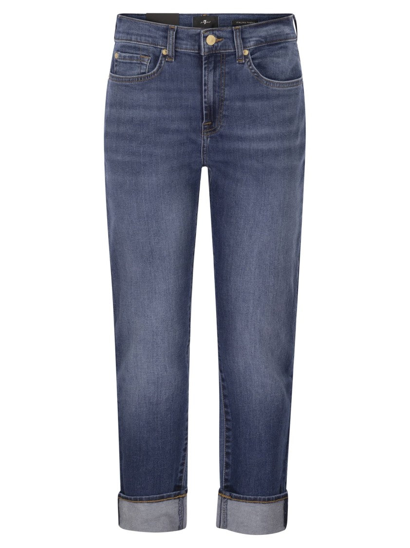 7 For All Mankind Relaxed Skinny - Medium Waist Boyfriend Jeans