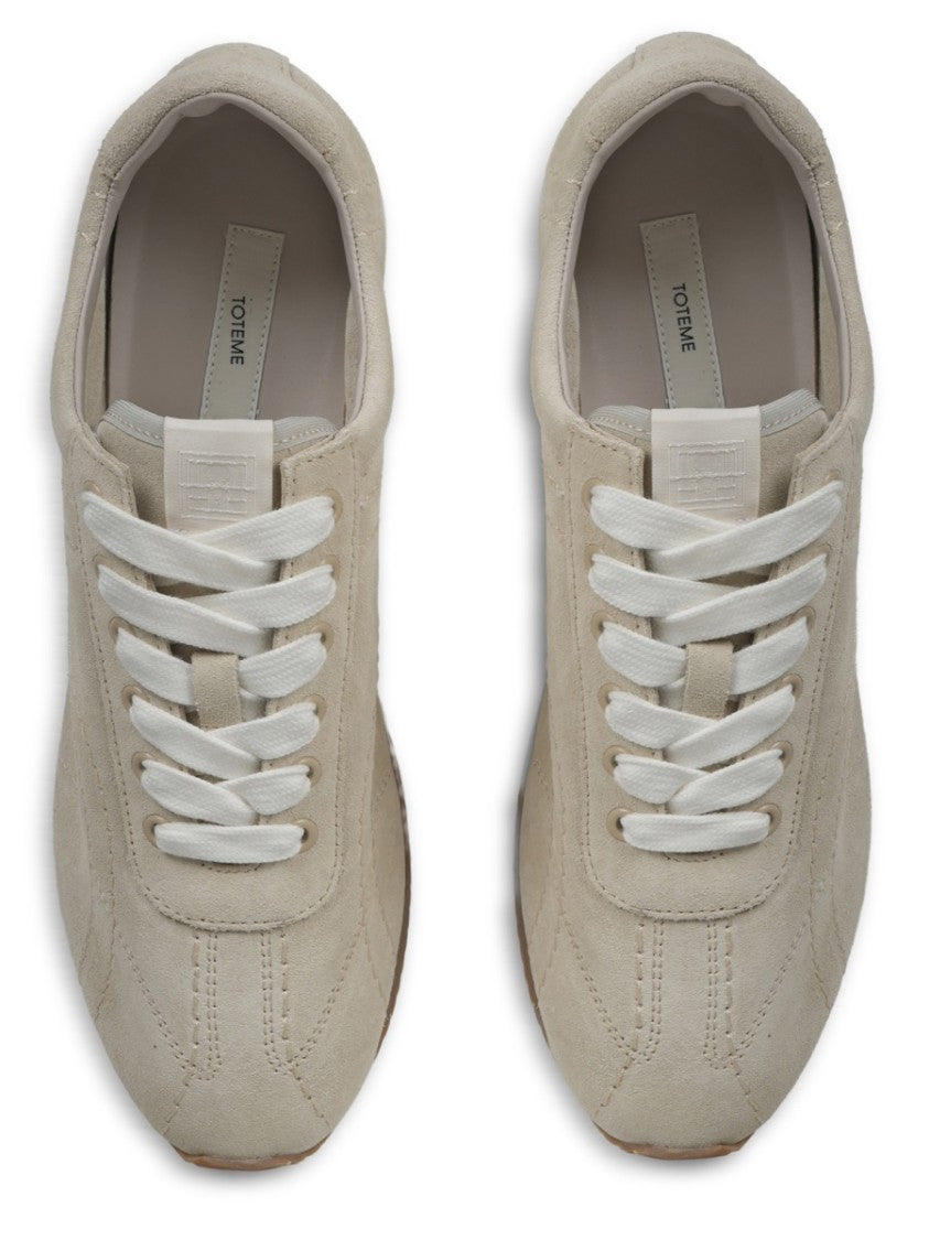 Totême Flex Ribbed Sole Suede Sneakers
