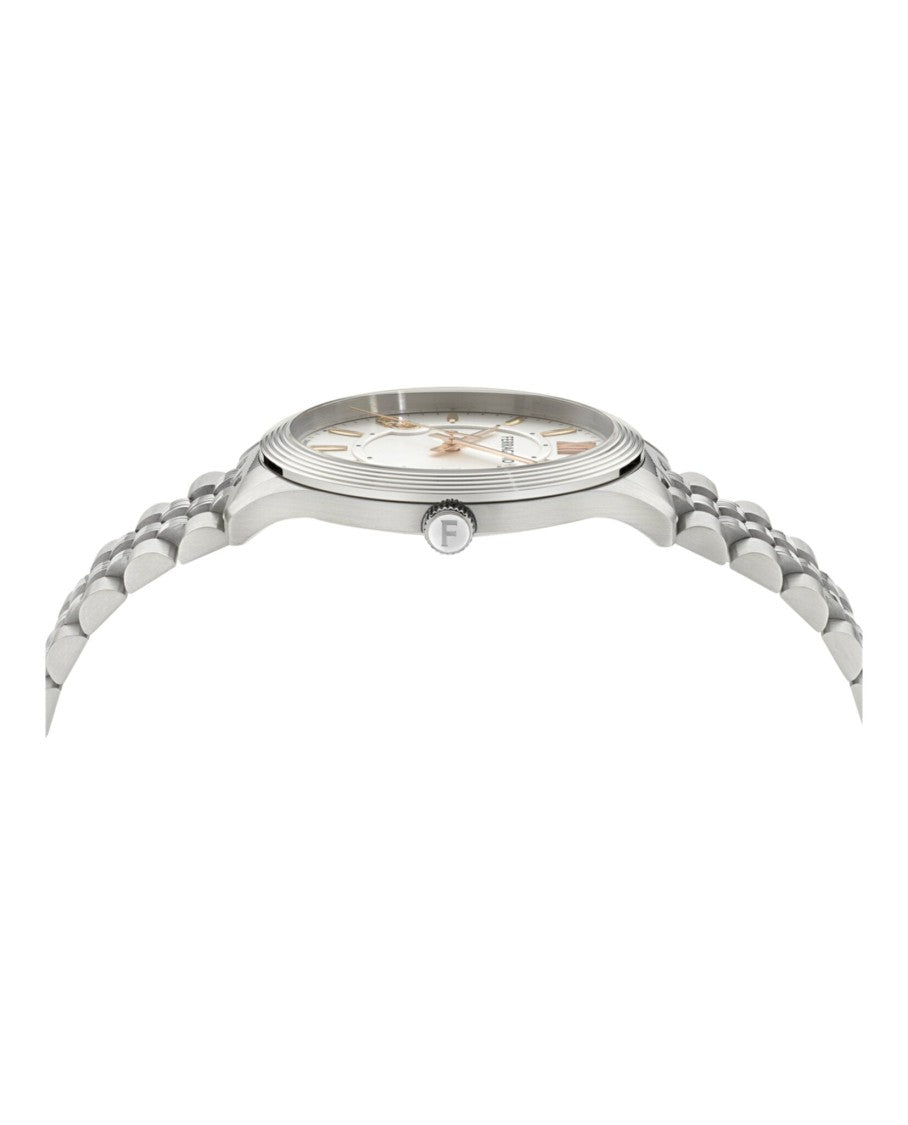 Ferragamo Duo Bracelet Watch With Silver Sunray Dial