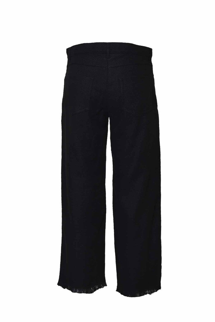 Max Mara Black Cotton Bull Cervia Trousers
