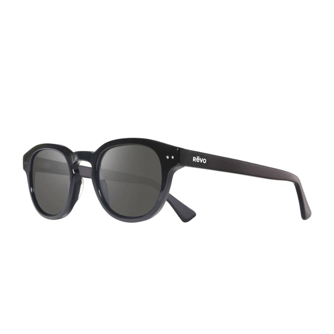 Revo Shiny Black Re1255 Sterling Bio-Acetate Phantos Sunglasses