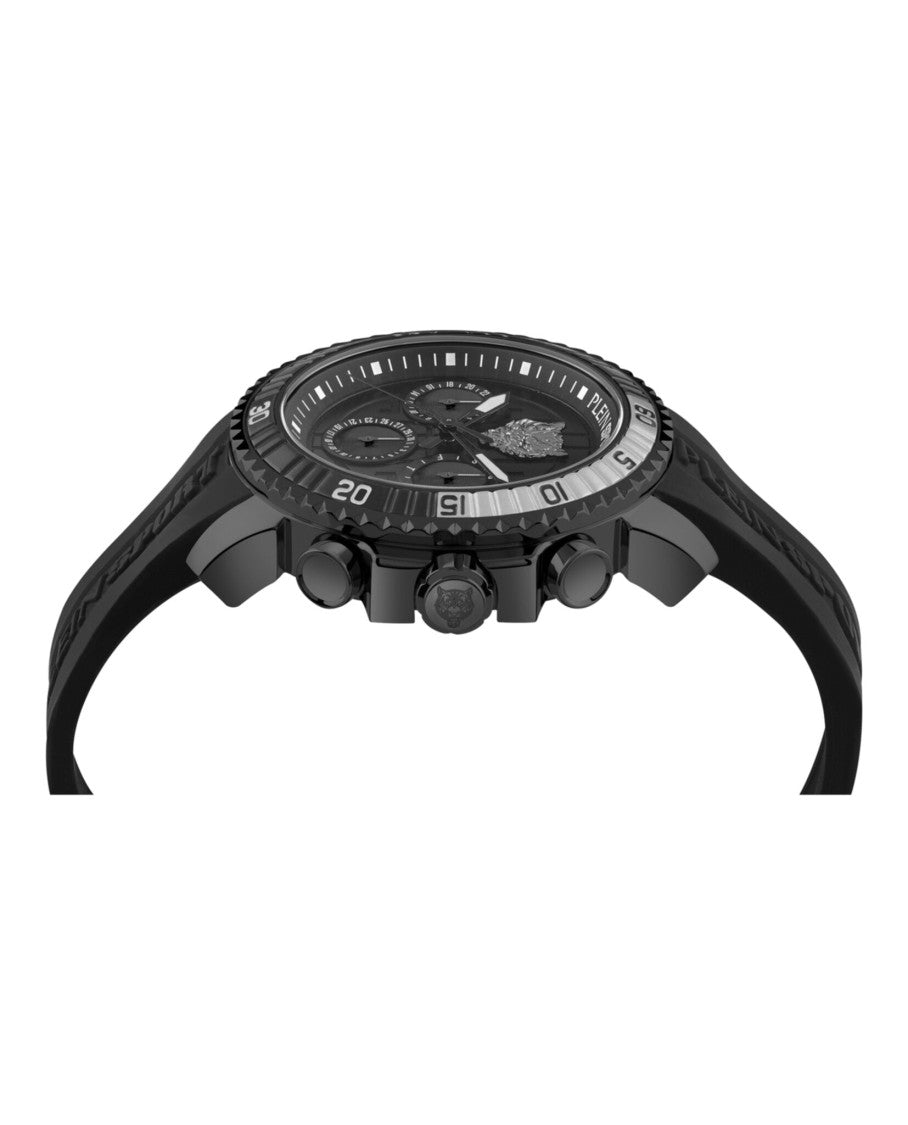 Plein Sport Powerlift Chronograph Watch With Gunmetal Case