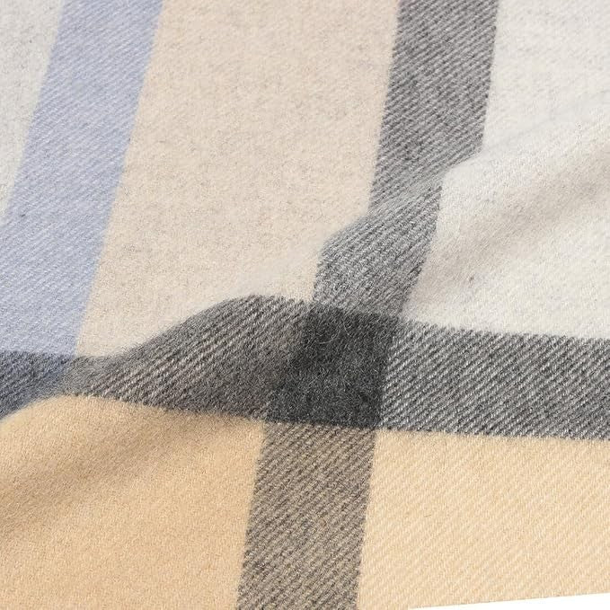 Joshua Ellis Rectangular Cashmere Scarf With Classic Plaid Pattern