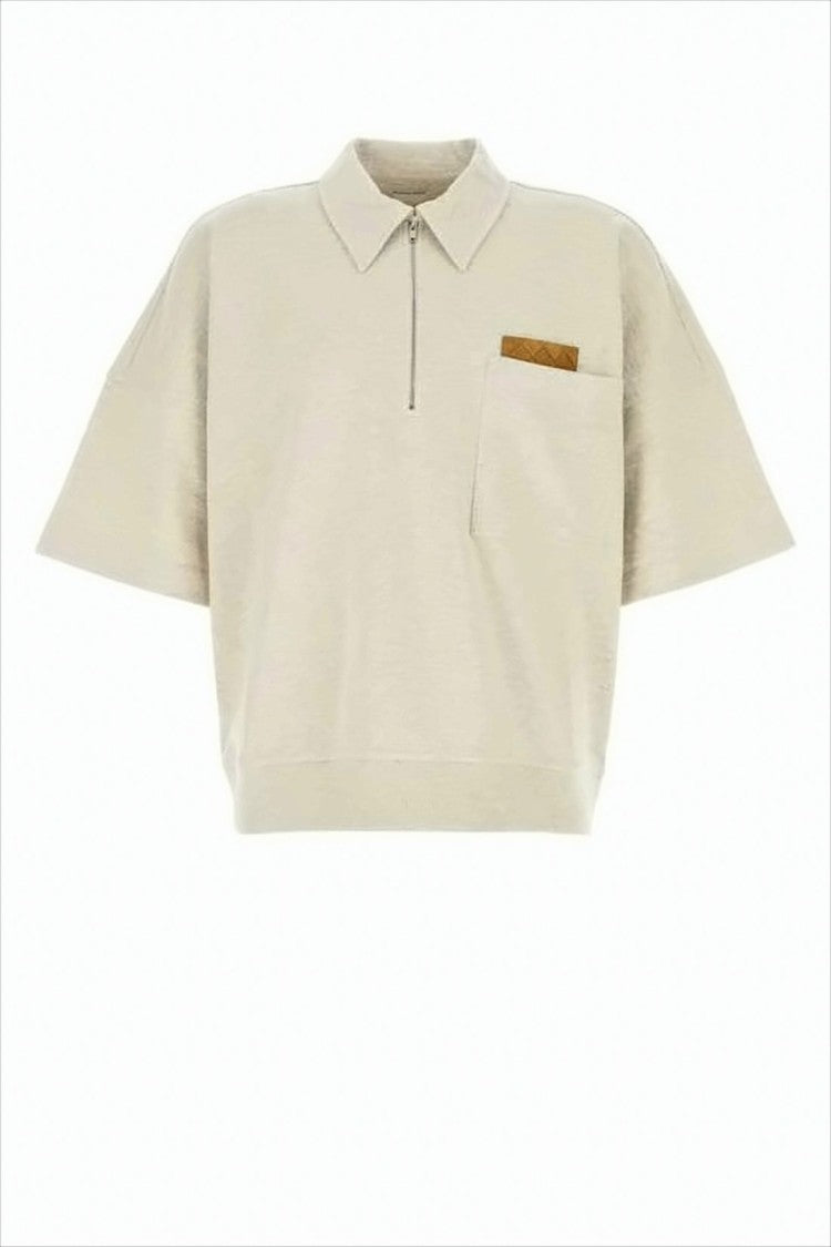 Bottega Veneta Cropped Short-Sleeved Top With Classic Collar