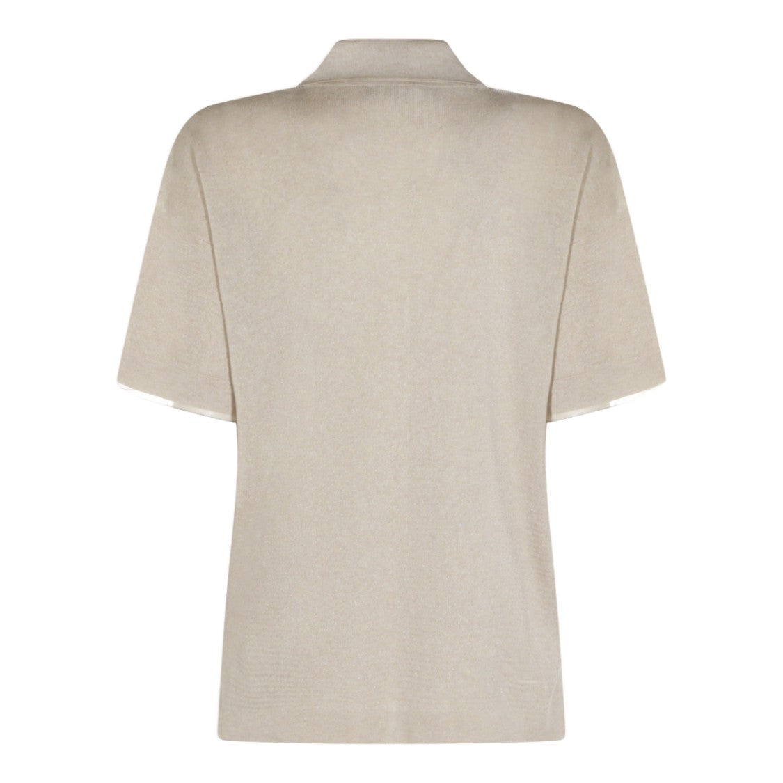 Fabiana Filippi Short-Sleeved Polo Top With Subtle Shimmer