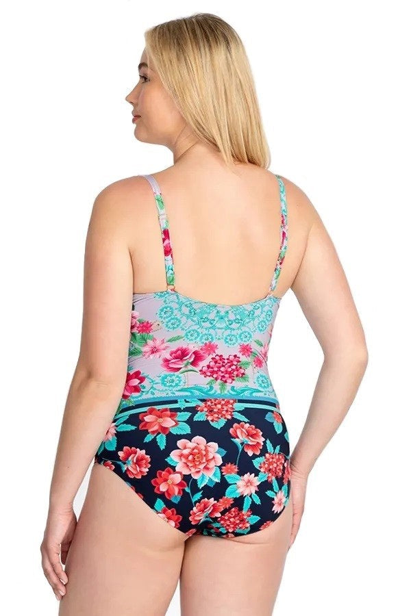 Johnny Was Japer Ruched One Piece Swimsuit - Csw2122-Y