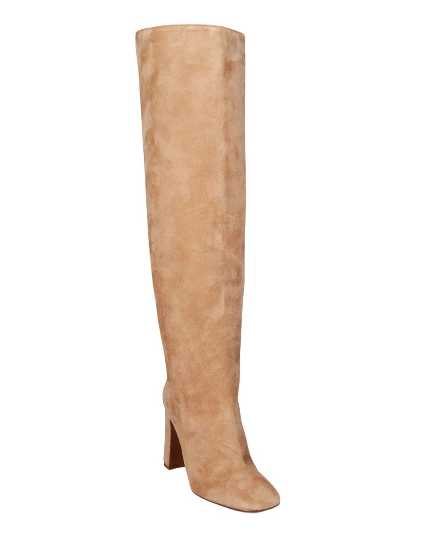 Dolce & Gabbana Suede Boots In Dove Grey