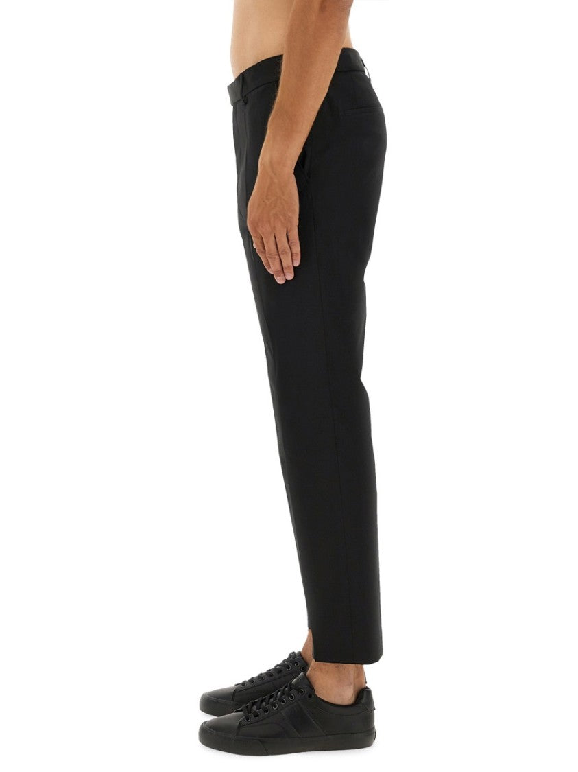 Boss Tailored Slim Fit Pants With Subtle Crease