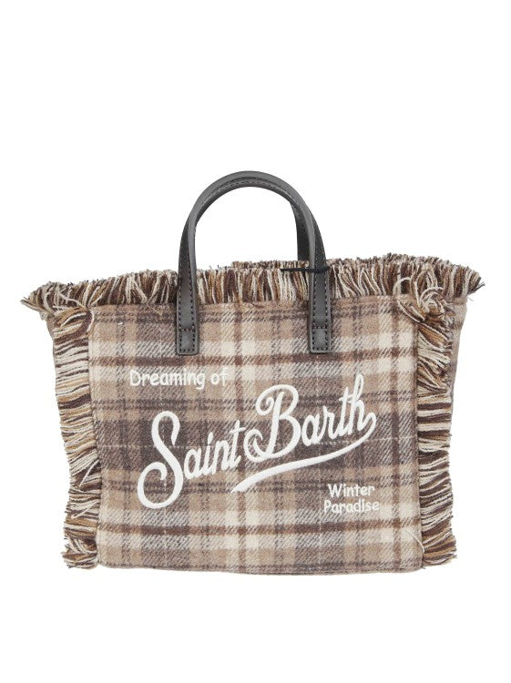 Mc2 Saint Barth Borsa Vanity Mini Wool N Plaid Wool Mini Bag