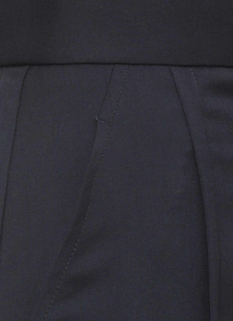Vivienne Westwood Navy Blue High-Waisted Wide-Leg Wool Pants