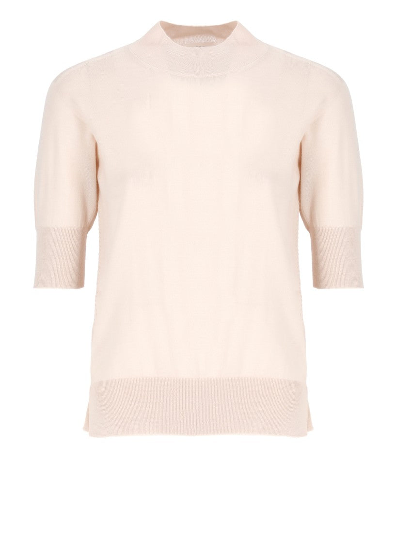 Jil Sander Cashmere Blend Knit Sweater With Asymmetric Hem