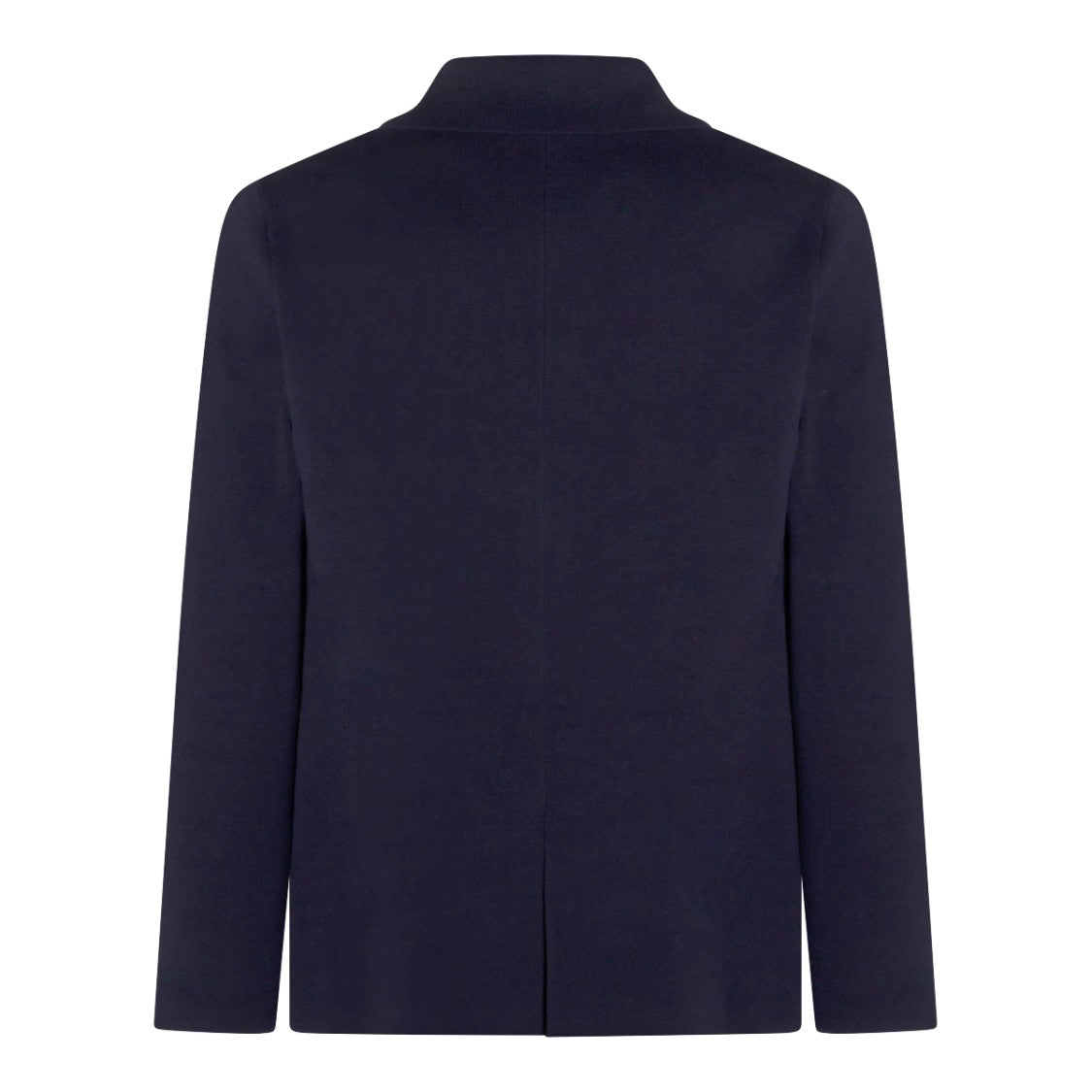 Malo Navy Cotton Blazer With Lapel Collar