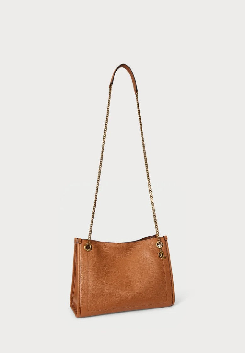 Lauren Ralph Lauren Brown Brdly Medium Cotton Tote Bag