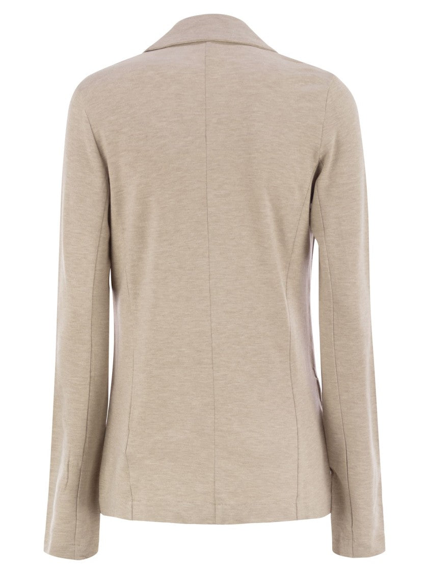 Majestic Slim-Fit Jacket With Single Button Closure