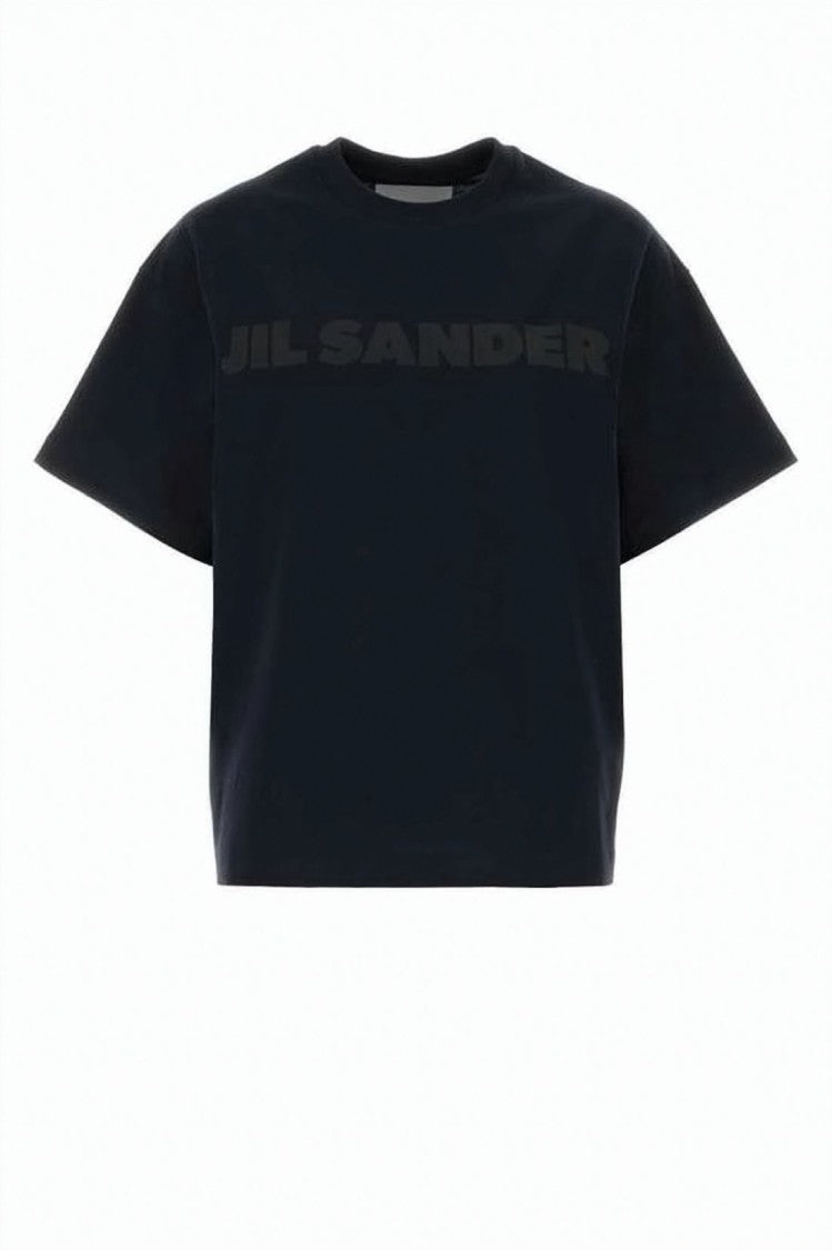 Jil Sander Cropped Black T-Shirt With Boxy Silhouette