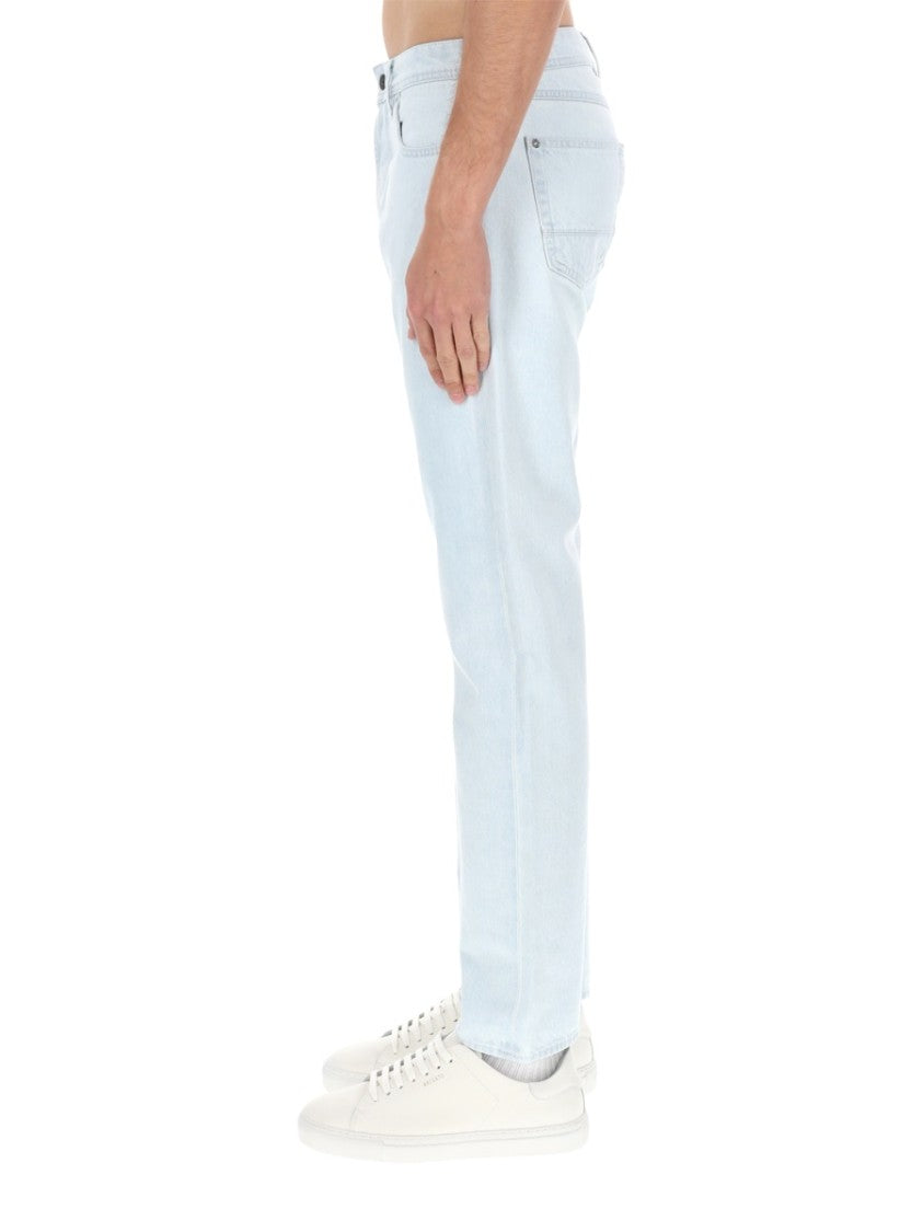 Stone Island Light Wash Cotton Five-Pocket Jeans