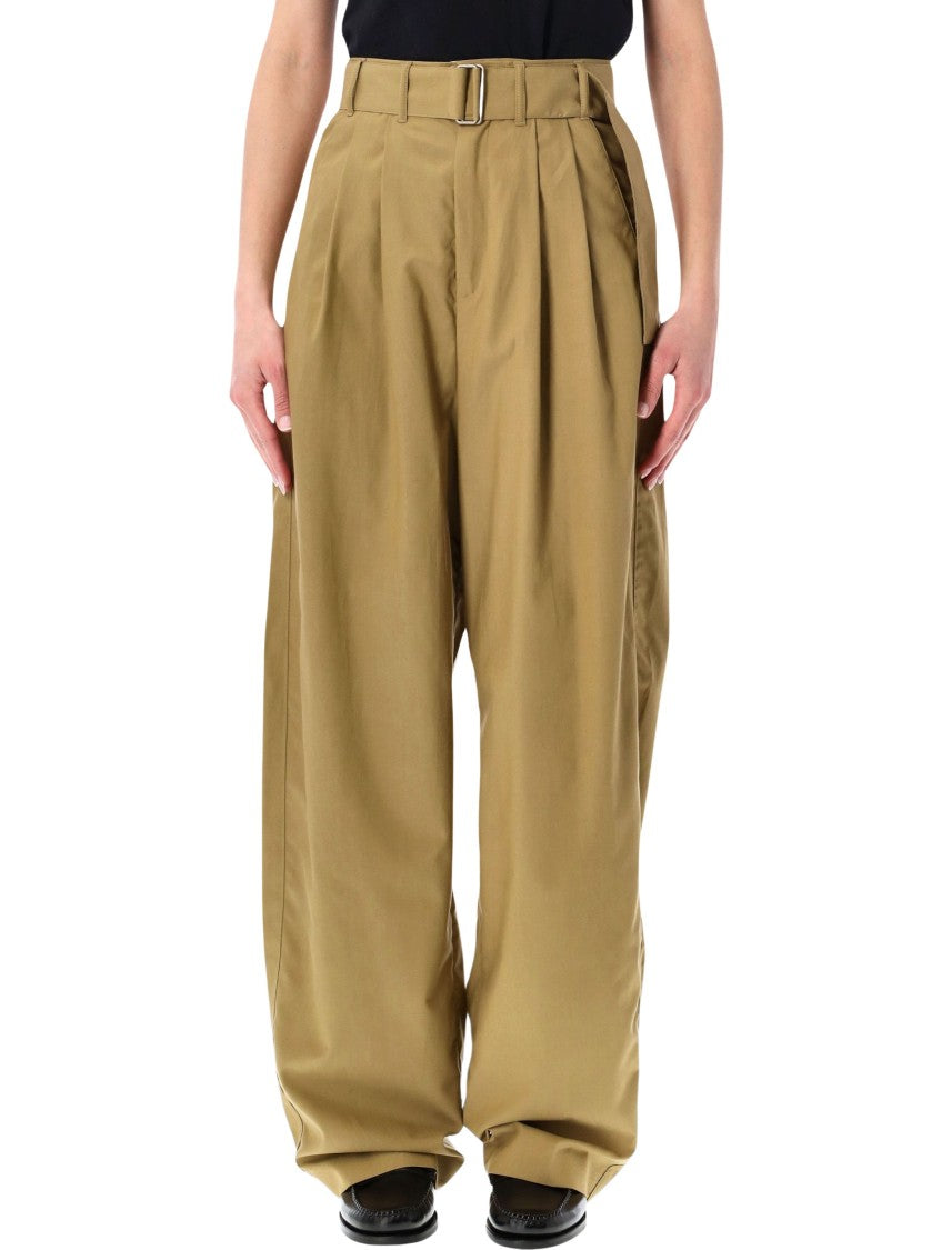 Soeur Cole Wide Leg Popeline Cotton Trousers