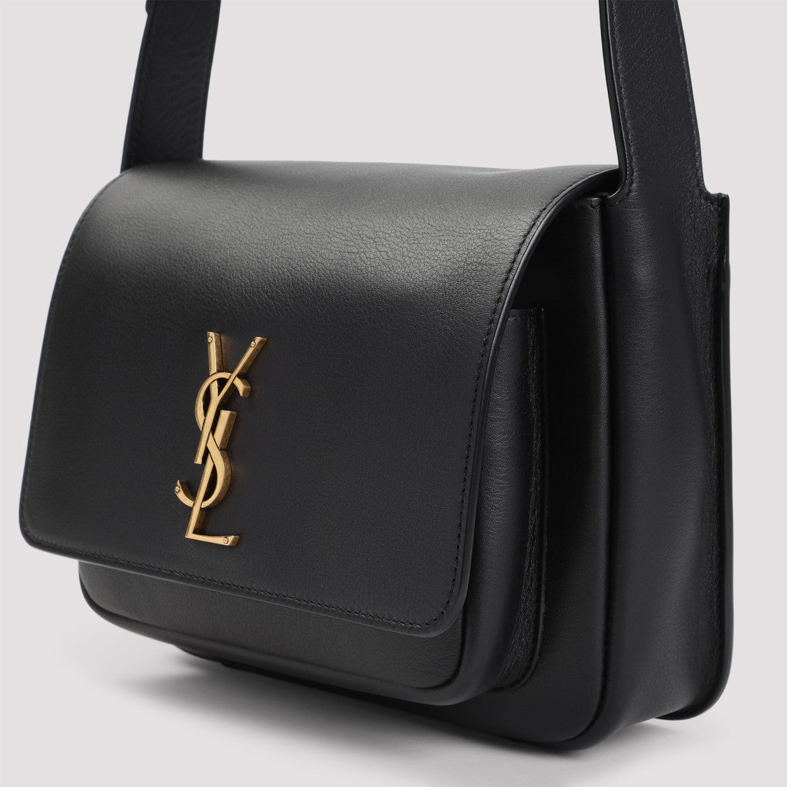 Saint Laurent Black Nappa Leather Ysl New Niki Shoulder Bag